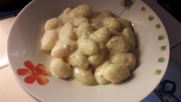 Gnocchi in crema di patate e gorgonzola