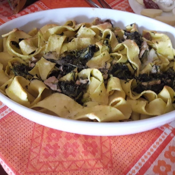 Fettucce al forno ... friarielli e arista