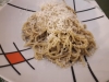 Spaghettini crema di carciofi e olive